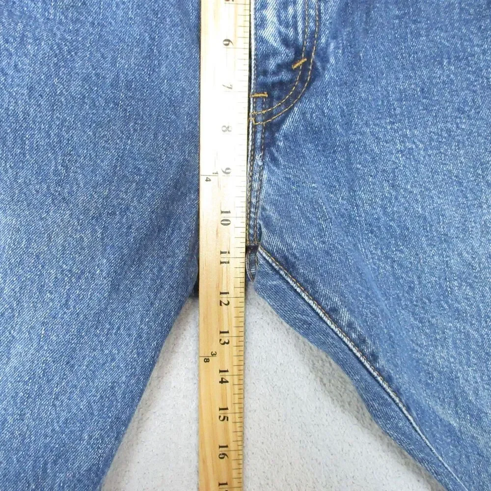 Levis 517 Jeans Mens 31x32 Bootcut Relaxed Fit Blue Distressed Denim